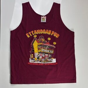 Queensland Australia ETTAMOGAH Pub Maroon Tank Top